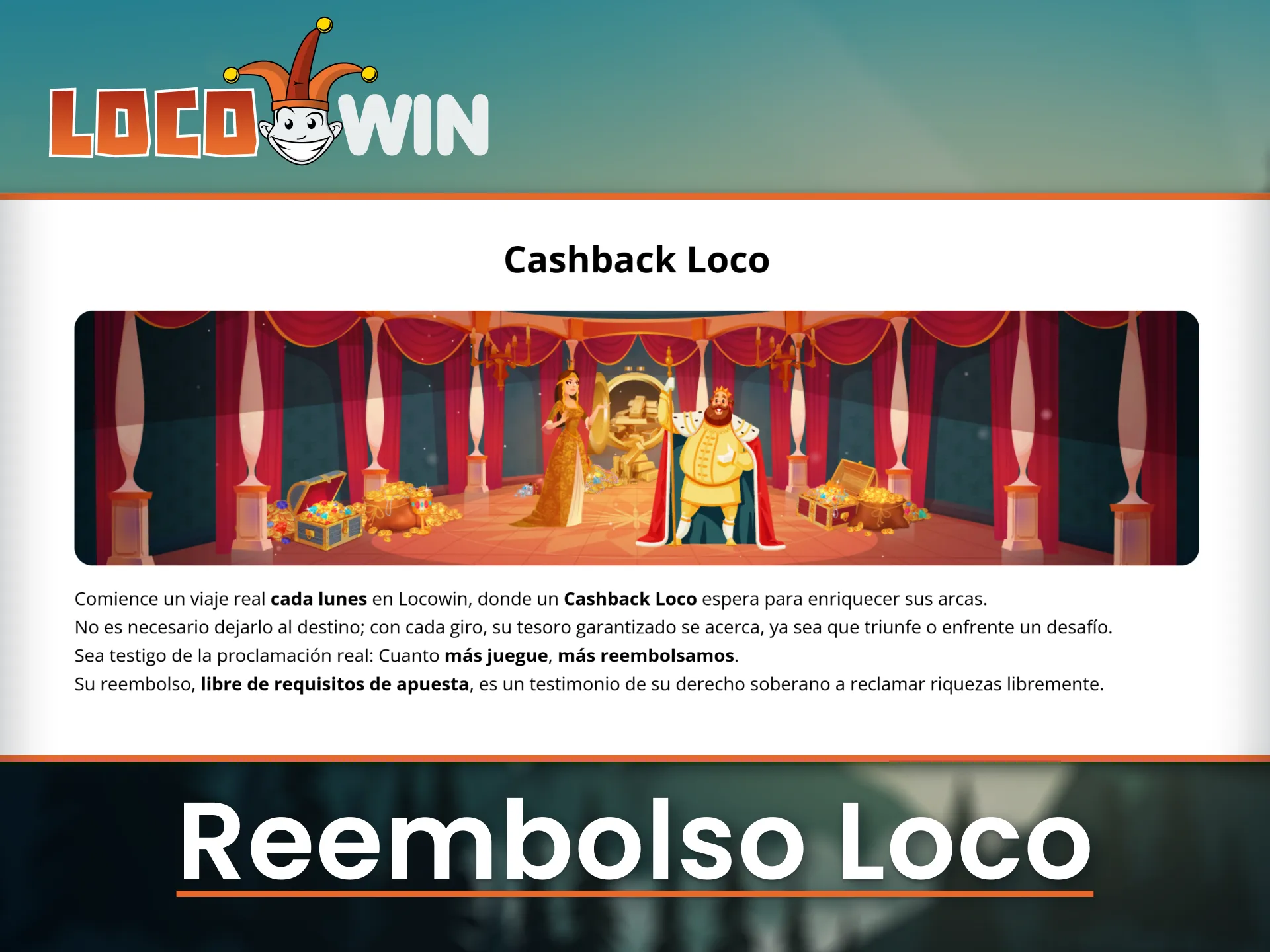 Profitieren Sie von LocoWins verrücktem Cashback und gleichen Sie Ihre Verluste ganz einfach wieder aus.