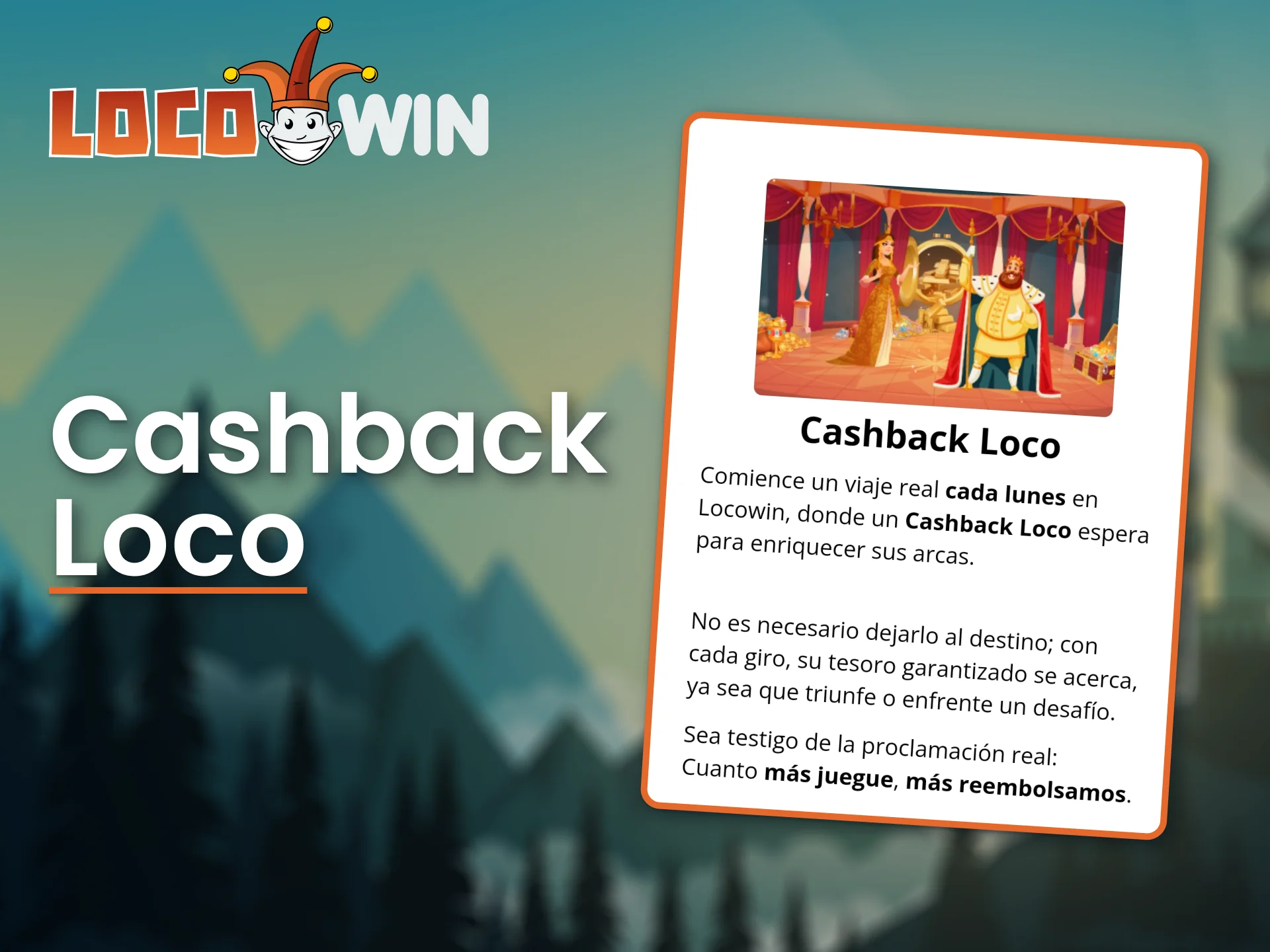 Sichern Sie sich bei LocoWin einen Cashback-Bonus und erhalten Sie Ihr Geld zurück, wenn Sie verlieren.